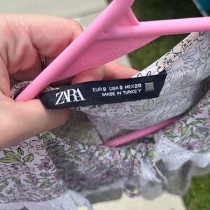 Zara Multicolor Floral Top and chambray dress bundle